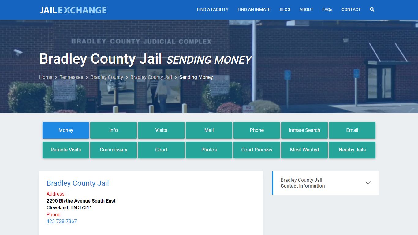 Send Money to Inmate - Bradley County Jail, TN - Jail Exchange